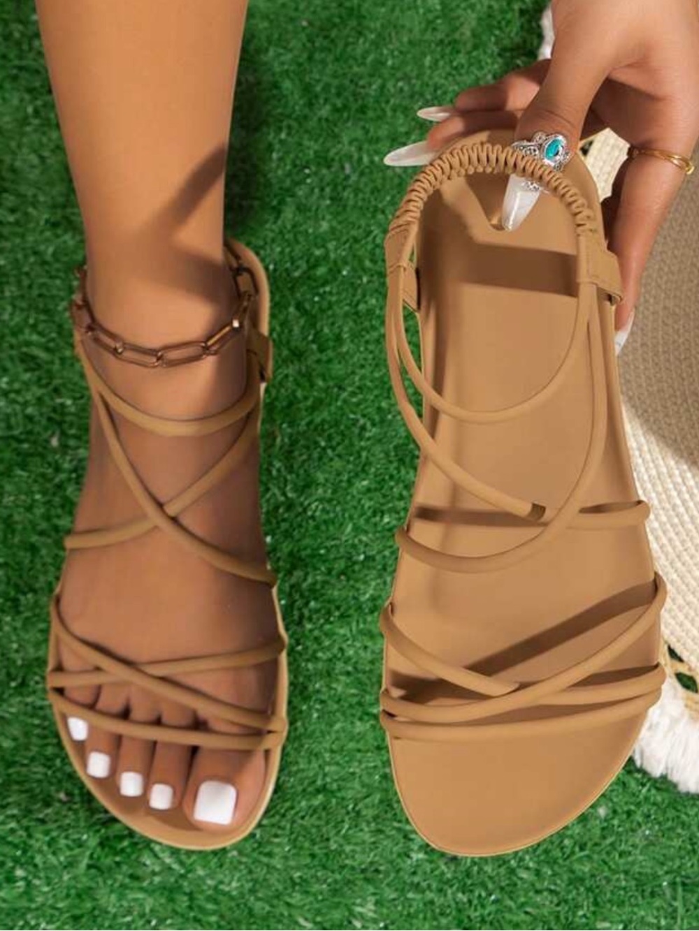 Women’s Strappy Summer Sandals - Tan